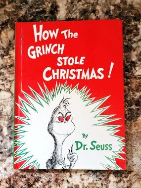 Dr Seuss How The Grinch Stole Christmas Hard Cover Book-Large size